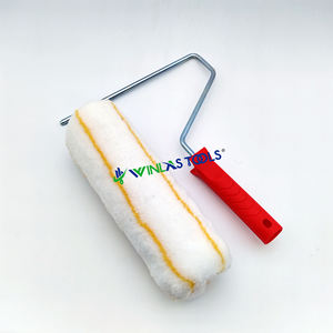 Acryl gelbe Linie 20mm Long Pile Paint Roller mit genähter Fähigkeit - Product Image 1