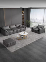 Nouveaux produits très demandés : Ensemble de canapés en cuir rembourrés au design moderne et luxueux pour salon, villa et hôtel