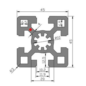 Aluminum Profile 45*45 European Standard Industrial Aluminum Profile 4545W Heavy Aluminum Profile Assembly Line Aluminum - Product Image 2