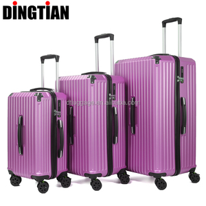 Ensemble de 3 bagages de cabine en ABS avec roues pivotantes 20 "24" 28 "Valises à coque dure Doublure en polyester à vendre - Product Image 1