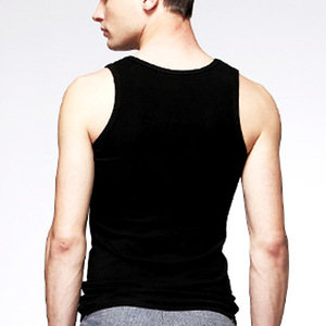 Canottiera da <span class=keywords><strong>uomo</strong></span> in cotone elasticizzato sport Fitness attillato camicia a fondo a tracolla da <span class=keywords><strong>uomo</strong></span> intimo vicino all'estate - Product Image 3