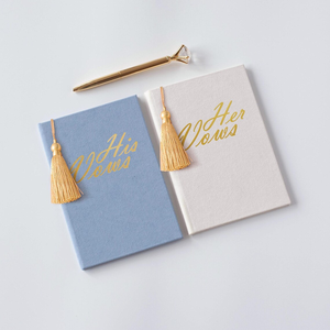 Carnets de Vœux de Mariage en Velours Luxueux pour Lui <span class=keywords><strong>et</strong></span> Elle, Ensemble de Carnets de Vœux de Mariage Personnalisés avec Pompon Doré ou Argenté - Product Image 6