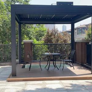 3x3 3x4 4x4 6x4 6x7m OEM <span class=keywords><strong>Garraf</strong></span> Fabrik Moderne Outdoor Bioklimatische Pergola Motorisierte Aluminium-Lamellen-Pergola - Product Image 3