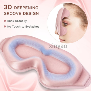 Antifaz para <span class=keywords><strong>Dormir</strong></span> con Logotipo Personalizado, Diseño 3D Contorneado, Bloqueo Completo de Luz, Relleno de Espuma Viscoelástica, Cero Presión, Correa Ajustable - Product Image 5