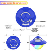 Enceinte flottante pour piscine, enceintes Bluetooth pour piscine avec lumière hexagonale, enceintes Bluetooth étanches IP68 pour piscine