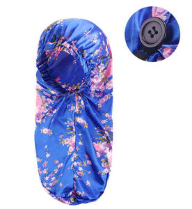 <span class=keywords><strong>Bonnet</strong></span> de <span class=keywords><strong>nuit</strong></span> imprimé floral élastique pour femmes, <span class=keywords><strong>protection</strong></span> des <span class=keywords><strong>cheveux</strong></span> longs avec boucle, <span class=keywords><strong>bonnet</strong></span> de douche - Product Image 2