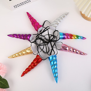 <span class=keywords><strong>Serre</strong></span>-tête en métal en forme de corne de <span class=keywords><strong>licorne</strong></span>, accessoire de cosplay élastique pour enfants et adultes, idéal pour Halloween et les fêtes d'anniversaire - Product Image 1