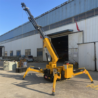 Nouvelle mini-grue araignée hydraulique 1.2T avec moteur, hauteur de levage de 7 m pour levage intérieur et ventouses à verre
