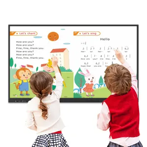 65 "75" 86 "98" 100英寸4k超高清触摸电视互动多合一中国互动白板在线教育设备