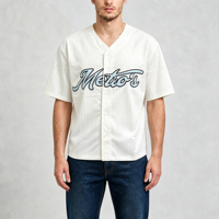Chemises à boutons à rayures blanches personnalisées, manches courtes, col en V, coupe oversize, streetwear, coupe régulière, t-shirts respirants pour hommes