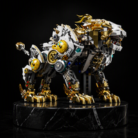Ensemble de blocs de construction semi-mécaniques Lion - Jouet de construction DIY - 1000-1500 pièces - Plastique ABS - Puzzle éducatif pour enfants et adolescents