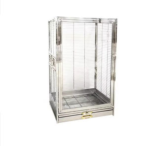 <span class=keywords><strong>Cage</strong></span> à oiseaux en acier inoxydable 304 anti-corrosion avec verre trempé amovible, maison de luxe pour oiseaux pour perroquets - Product Image 3