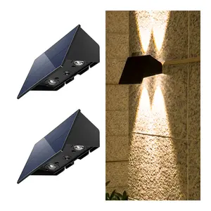 Waterproof Powered Outdoor Garden Fence Lamp Wall Mounted Up and Down Led solar wall light For House Hotel