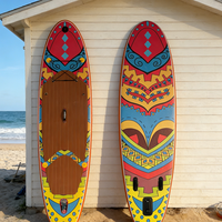 Planche de paddle gonflable résistante aux vagues avec système à 3 ailerons, pression de 12-15 PSI, accessoires personnalisables, directement de l'usine