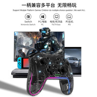 Manette de jeu à lumière LED sans fil à six axes pour PC et Switch Nouveau manette de jeu et contrôleur pour PC Volant compatible Android