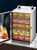 Commerciële Roestvrijstalen Fruitdroger Dehydratatiemachine Met Trays