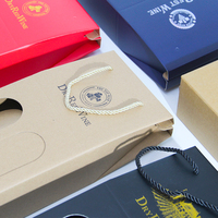 Braune Karton-Weinverpackungsbox mit Griff UV-Offsetdruck Matt-Laminierung 2mm Dicke für Wein Kerzen Saft Geschenke