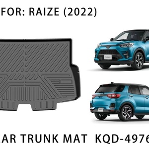 Tapis de sol de voiture 5D en TPE noir antidérapant de 3,5 mm d'épaisseur, 4 pièces, pour conduite à gauche/droite, pour Raize 2022 - Vente en gros KQD - Product Image 4