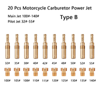 Carburateur de moto, jet principal de buse principale à pilote lent pour carburateur KEIHIN MIKUNI KOSO OKO PWK PE PWM, 20 pièces