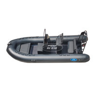 Bateau pneumatique rigide à coque en aluminium Orca Hypalon de 5 m, modèle 500, avec pont solaire, gommone de 5 mètres