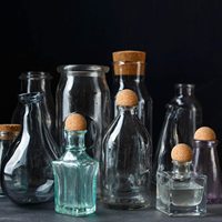 Bouchon de bouteille de liège en bois pour Carafe à vin, bouteille de Carafe de remplacement