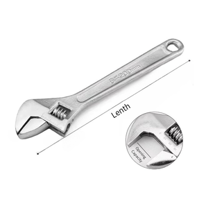 8inch Adjustable Wrench Various Specifications 6inch-24inch 45# Carbon Steel Chrome Plated Industrial Adjustable <strong>Spanner</strong> - Product Image 2