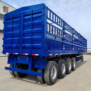 Semi-remorque à ridelles 3/4/5 essieux, longueur 15m, robuste, capacité 70/80/90 tonnes, pour <span class=keywords><strong>le</strong></span> transport de bétail - Product Image 1