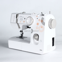 Machine à coudre électrique multifonction mini surjeteuse point noué avec bras long en acier pour cuir et tissus, modèle papillon