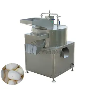 Commerciële Cilindrische Dunschiller Automatische Taro Hoefijzer Gember Peeling Machine Met Mes Voor Voedsel Bedrijf