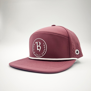 Casquette de golf perforée à 6 panneaux découpée au laser avec logo personnalisé, casquette de baseball imperméable à visière plate, performance optimisée, Gorras De Golf - Product Image 1