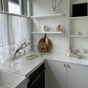 Custom moderno stile americano antico in legno massello di lusso luce armadio <span class=keywords><strong>cucina</strong></span> casa di alta qualità - Product Image 2