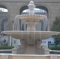 Fuente de Granito de Estilo Moderno de Lujo MILY, Exquisita Fuente de Exterior Tallada a Mano de Alta Calidad Personalizable con Acabado Martillado
