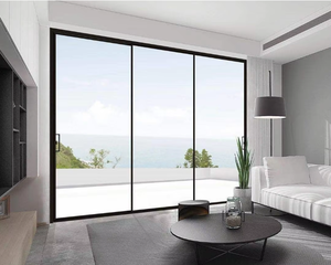 Porte coulissante en aluminium Slimline de conception moderne Verre en aluminium low-e pour les villas Surface finie <span class=keywords><strong>Prix</strong></span> - Product Image 2