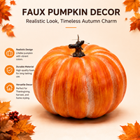Grande citrouille orange réaliste, décoration pour Halloween et la fête des récoltes, présentation créative pour la maison et le bureau