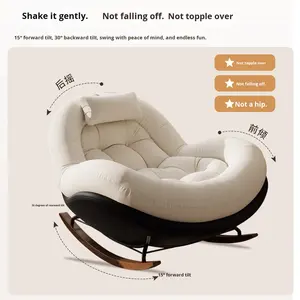 Sillón Reclinable Tipo Balancín para Adultos, Moderno y Sencillo, <span class=keywords><strong>de</strong></span> Tela, para Sala <span class=keywords><strong>de</strong></span> Estar, Hogar, Ocio, Sofá, Balcón, Silla Relax - Product Image 4