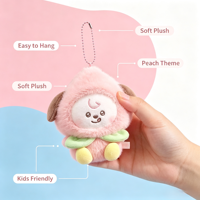 Porte-clés en peluche OEM ODM personnalisé, série peau foncée, style BTS Busan Limited, pour collection, cadeau, décoration