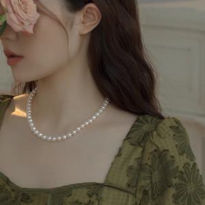 Collar de Perlas de Agua Dulce de Estilo Clásico con un Toque Retro Francés de Lujo, Regalo de Moda para Chicas - Product Image 4