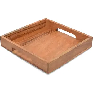 Wooden Serving Tray Snack Tray multipurpose Wood Serving Tray with Handles