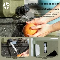Réservoir d'eau portable de 19 L pour l'extérieur, conteneur d'eau en PE pour le camping avec poignée, idéal pour la randonnée, les camping-cars, les voyages et les situations d'urgence