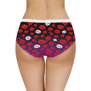 Braguitas Personalizadas, Lencería Sexy, Tema de <span class=keywords><strong>San</strong></span> Valentín, Estampado de Labios Rojos, Ropa Interior Femenina, Impresión Bajo Demanda - Product Image 2