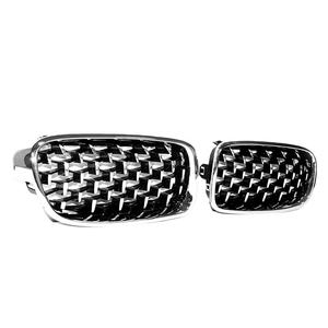 Griglia per auto in stile diamante per <span class=keywords><strong>BMW</strong></span> serie 3 <span class=keywords><strong>F30</strong></span> lucido argento generale <span class=keywords><strong>paraurti</strong></span> anteriore - Product Image 1