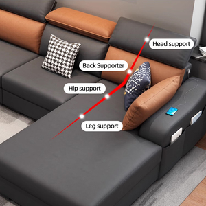 Ghế <span class=keywords><strong>sofa</strong></span> hình chữ L đi văng với Bộ <span class=keywords><strong>sofa</strong></span> vải lanh hiện đại Thiết kế cà phê vải nâu ghế <span class=keywords><strong>sofa</strong></span> hiện đại - Product Image 5