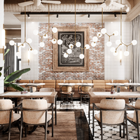 Café-bar élégant à éclairage LED moderne et simple pour café, boutique, présentoir de comptoir pour café, présentation et pâtisserie