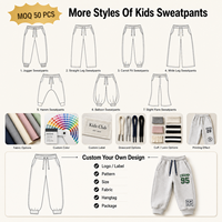 Jogging en coton doux pour filles avec taille en dentelle et revers, personnalisable OEM ODM, pantalon de survêtement pour tout-petits, vente en gros, coton super doux / molleton bouclette