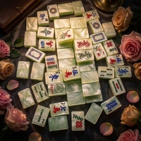 Ensemble de Mahjong américain de luxe personnalisé de 160 tuiles, écologique, pour 4 joueurs, en acrylique vert jade nacré, avec règles NMJL, idéal pour un cadeau
