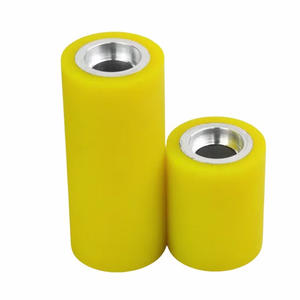 Rodillos de Poliuretano Resistentes al Desgaste Personalizados, Rodillos de Línea Transportadora Recubiertos de Goma Sin Motor, Ruedas de Núcleo de Hierro con Doble Rodamiento - Product Image 2