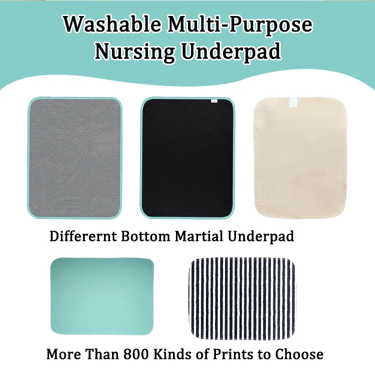 Almohadilla de cama de incontinencia todo en uno Premium antideslizante desechable almohadillas de incontinencia urinaria absorbentes reutilizables lavables para hombres