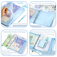 Pochette de classement portable A4 à fermeture éclair, organiseur de documents à 4 anneaux pour feuilles mobiles avec 5 pochettes de rangement pour étudiants (Malaisie)