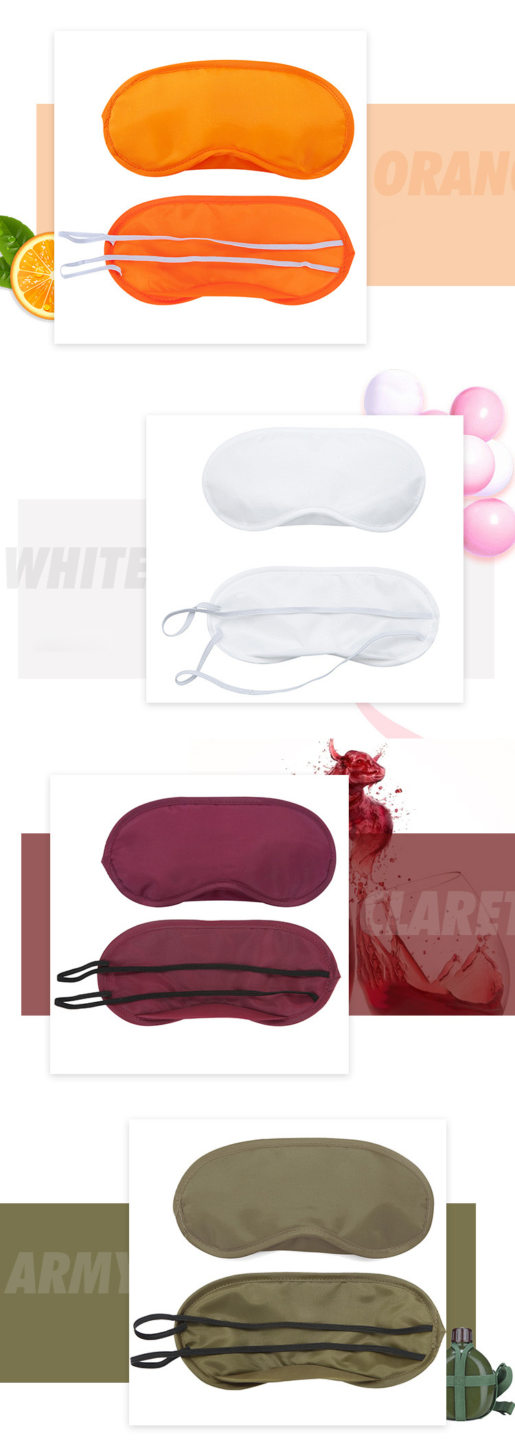 cheap wholesale private label light blocking cotton travel night sleeping eye mask