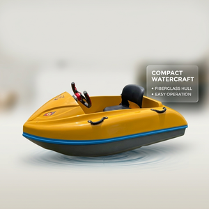 Mini kart aquatique électrique jaune en fibre de verre, directement de l'usine, pour location commerciale en parc, type jet ski motorisé rapide. - Product Image 4